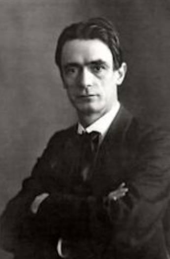 Black and white portrait of Rudolf Steiner