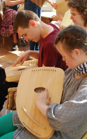 Students playing Our Kanteles