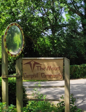 The sign at the entrance to our estate
