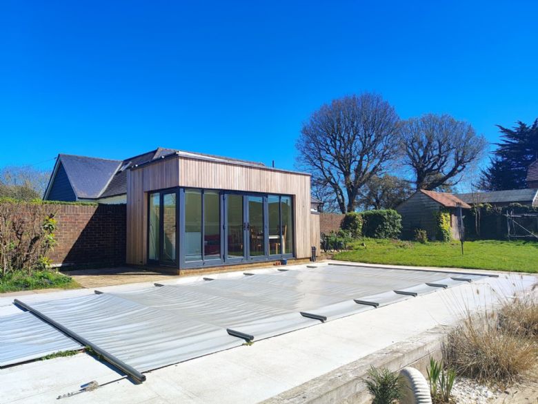 New pool house building