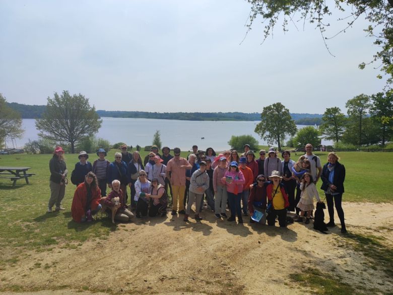 Group of sponsored walkers