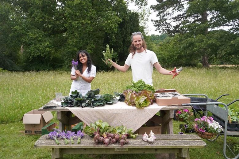 Home grown plants stall
