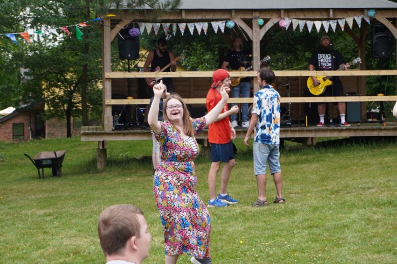 People enjoying dancing
