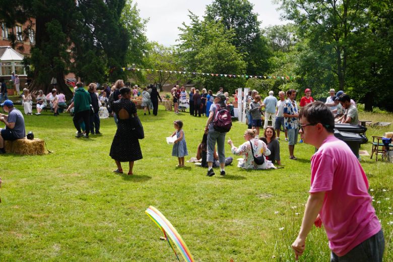 People having fun and playing with ribbons